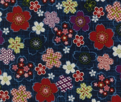 Appi Japanese Navy - 100% Cotton 10cm Increments