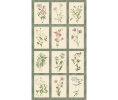 Botanical Journal Panel (60cm) 100% Cotton