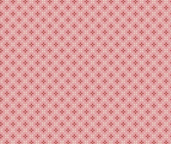 Cosy House Red - 100% Cotton Fabric - 10cm Increments