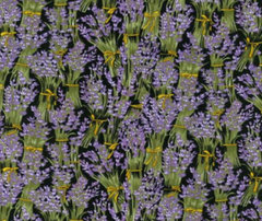 Lavender Flowers - 100% Cotton Fabric - 10cm Increments