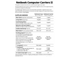 Netbook Computer Carriers II - ByAnnie Pattern