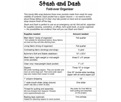 Stash and Dash - Pattern ByAnnie