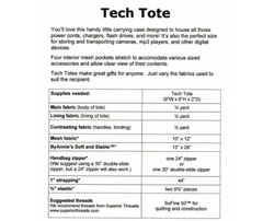 Tech Tote - ByAnnie Pattern