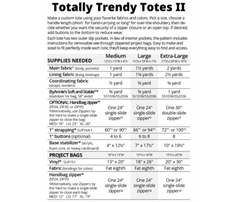 Totally Trendy Totes II -ByAnnie Pattern