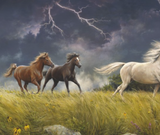 Wild Horses Storm 90cm Panel