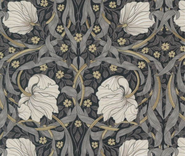 William Morris Pimpernell Ebony 100% Cotton - 10cm Increments