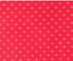 1930s Playtime Dotty Scarlet 100% Cotton - 10cm Increments