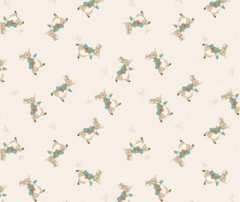 Tale of Peter Rabbit Tossed Cream  100% Cotton - 10cm Increments