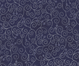 We Love Christmas - Scroll - Blue/Silver - 100% Cotton - 10cm Increments