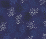 We Love Christmas - Large Snowflakes - Blue/Silver - 100% Cotton - 10cm Increments