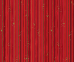 We Love Christmas - Stripes - Red/Gold - 100% Cotton - 10cm Increments