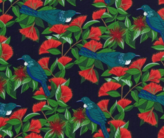 Tui & Pohutukawa - 100% Cotton - 10cm Increments