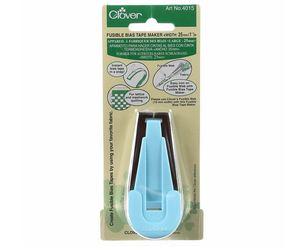 Clover 25mm Fusible Bias Tape Maker Blue – Sew It