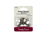 Press Snaps Solid Top Pearl  by Trendy Trims